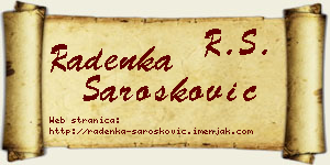 Radenka Šarošković vizit kartica